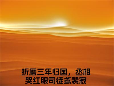 折磨三年归国，丞相哭红眼小说司徒鸢裴寂（已完结小说全集完整版大结局）折磨三年归国，丞相哭红眼小说全文阅读笔趣阁