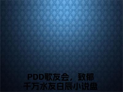 PDD歌友会，致郁千万水友白辰（PDD歌友会，致郁千万水友白辰）小说全文-PDD歌友会，致郁千万水友白辰无弹窗免费阅读