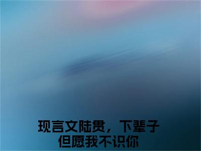 盛惜陆贯小说全文免费阅读正版 陆贯，下辈子但愿我不识你免费阅读无弹窗