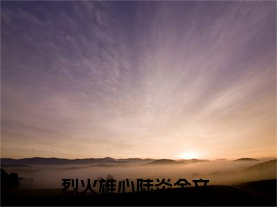 抖音热推新书烈火雄心陆炎-抖音热推烈火雄心陆炎无弹窗阅读