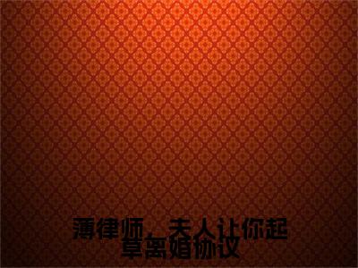 顾寒烟薄寒枭（薄律师，夫人让你起草离婚协议）小说全文-薄律师，夫人让你起草离婚协议小说免费阅读大结局