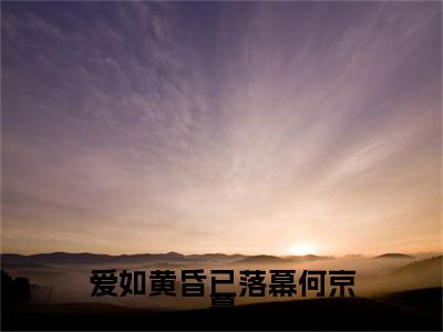 盛霆莫何京蔓小说（爱如黄昏已落幕何京蔓）前传+全书阅读新作预览
