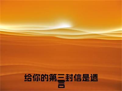 给你的第三封信是遗言续集(给你的第三封信是遗言)终极反转（顾温言沈佳芮）全篇一口气阅读